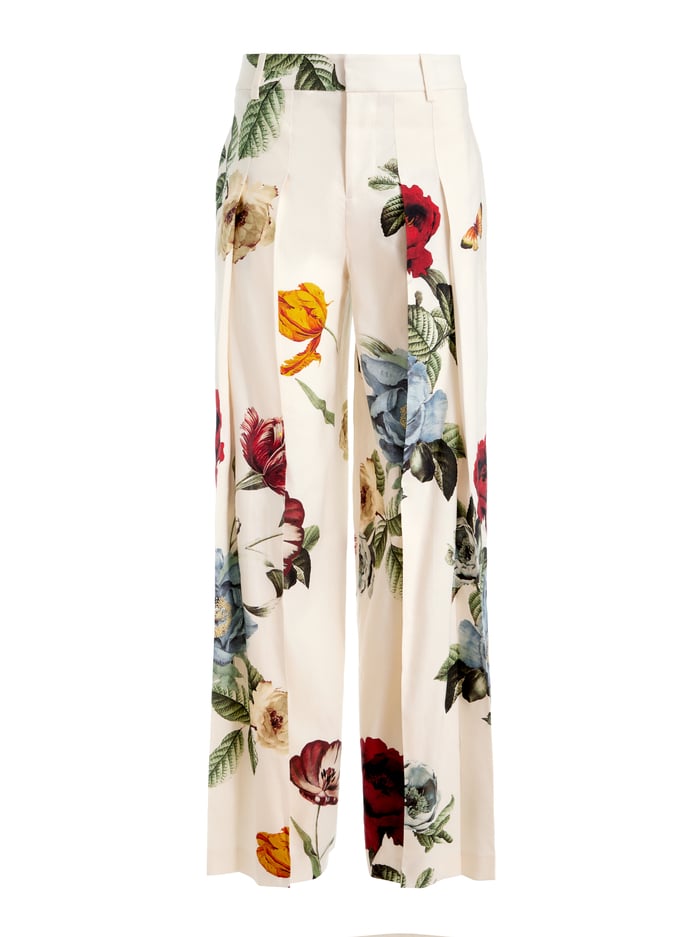 BLAIRE PRINTED LINEN PANT - PROVENCE FLORAL LG image 5 - Alice And Olivia