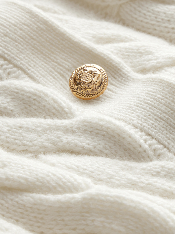 CECILIE CABLEKNIT CARDIGAN - ECRU image 1 - Alice And Olivia