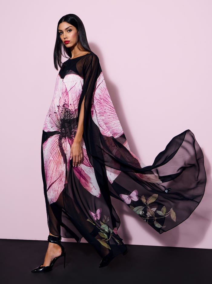 LINN CAPE MAXI DRESS - LUNA FLORAL image 7 - Alice And Olivia
