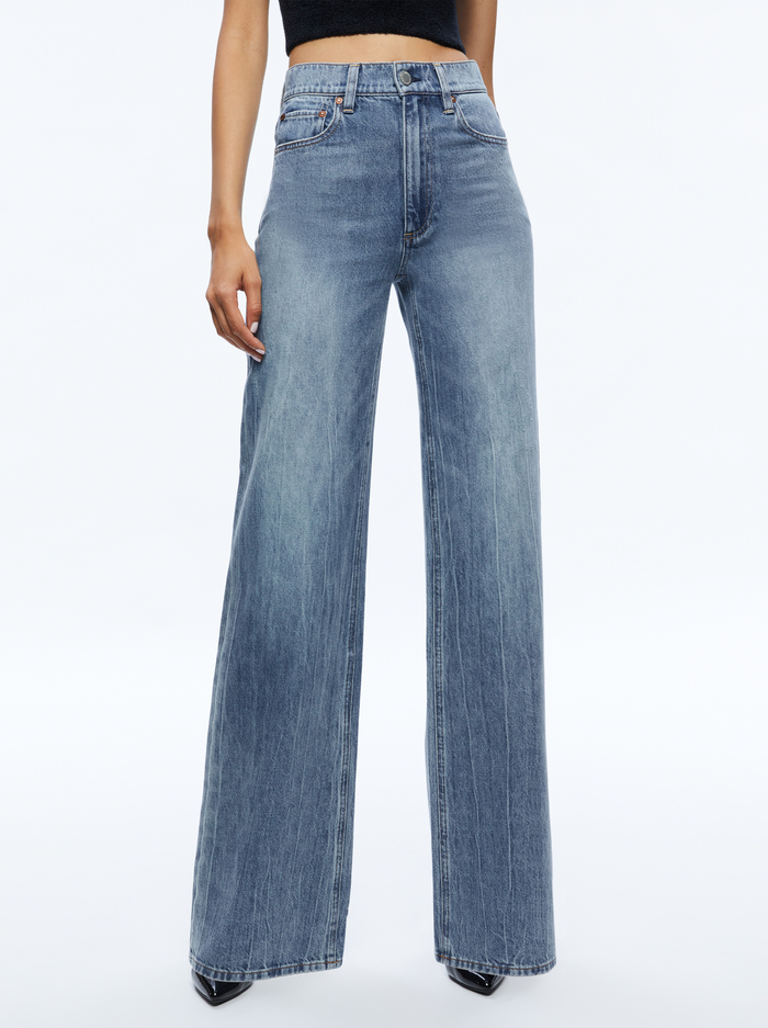 WEEZY FULL LENGTH JEAN - SADIE LT VINTAGE BLUE - Alice And Olivia