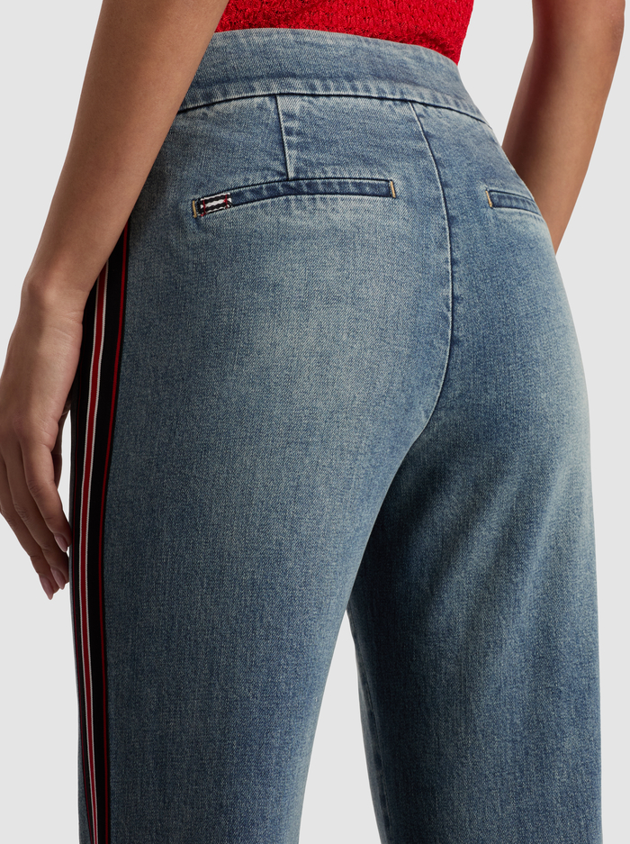 DYLAN STRIPED JEAN - ALBERTINE BLUE image 3 - Alice And Olivia