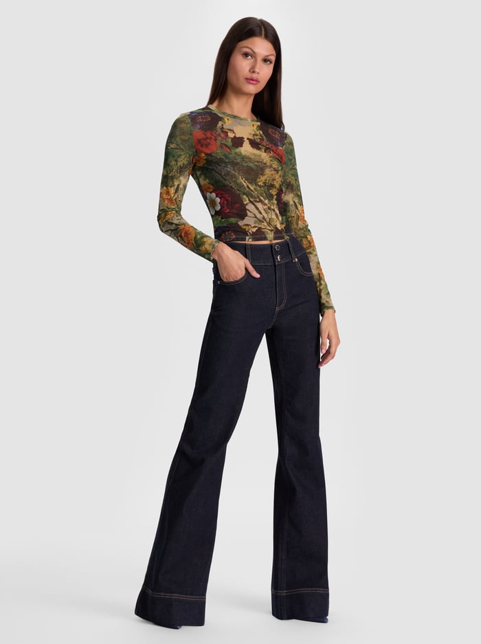 DELAINA MESH TOP - FORBIDDEN FOREST image 4 - Alice And Olivia