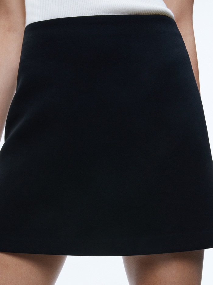 RILEY MINI SKIRT - BLACK image 3 - ALICE + OLIVIA