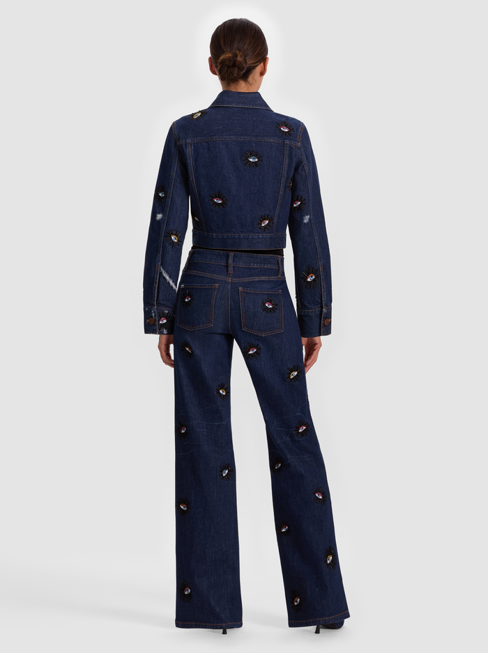 CHLOE EMBELLISHED DENIM JACKET - CATHERINE DARK image 2 - Alice And Olivia