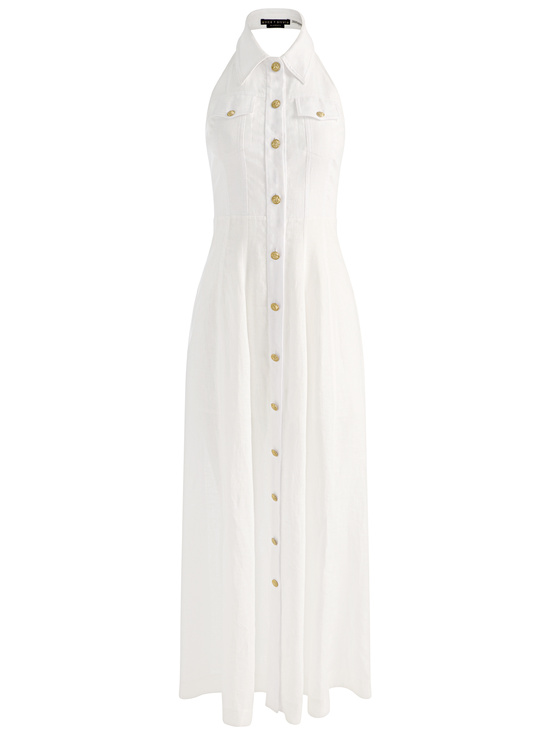 OFF WHITE-KENDALL LINEN MAXI DRESS