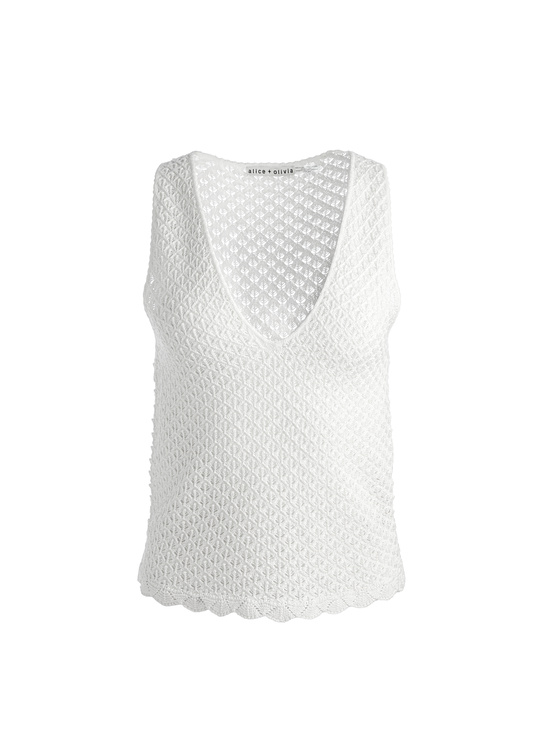 SOFT WHITE-ANNALISE POINTELLE TANK