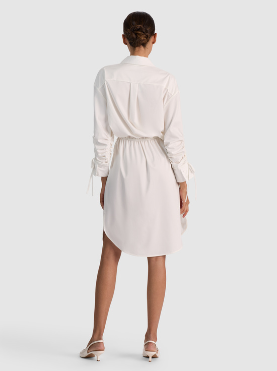 OFF WHITE-DENISE MIDI SHIRT DRESS