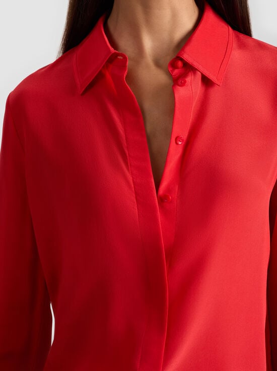 PERFECT RUBY-WILLA SILK BLOUSE