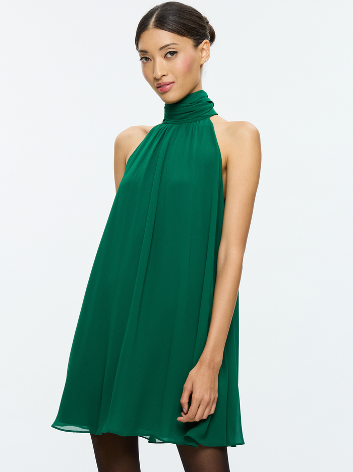 CORINE MINI DRESS - FOREST GREEN image 3 - Alice And Olivia