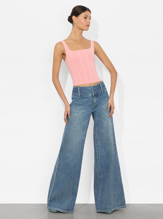 DUSTY ROSE-SARIAH CORSET TANK