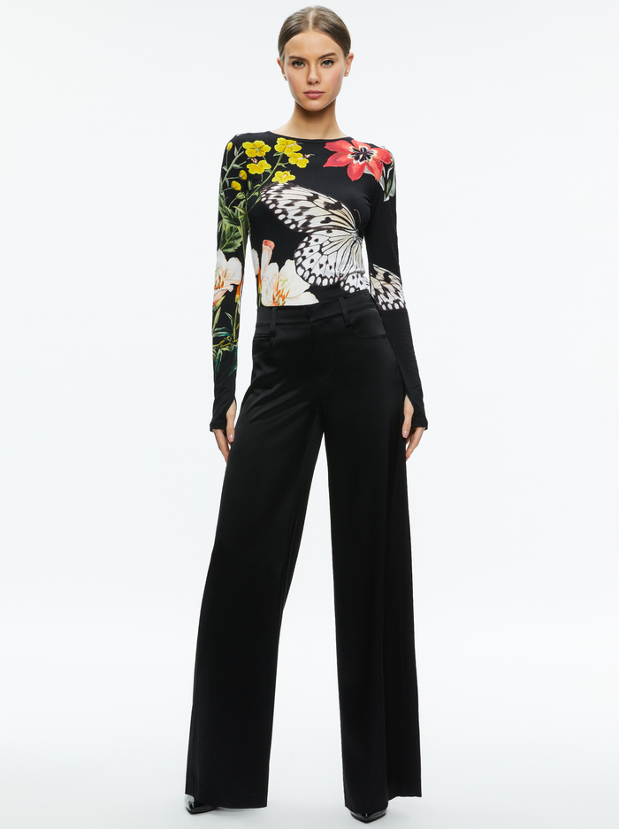 DELAINA LONG SLEEVE TOP - ESSENTIAL FLORAL image 2 - Alice And Olivia