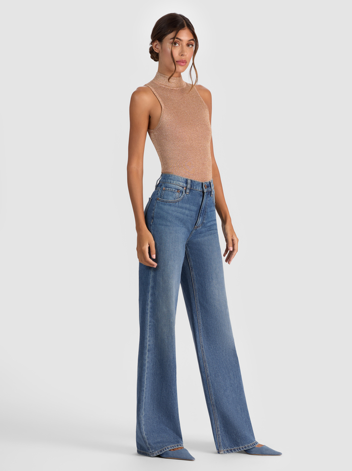 DARCEY METALLIC TANK - GOLD image 4 - Alice And Olivia