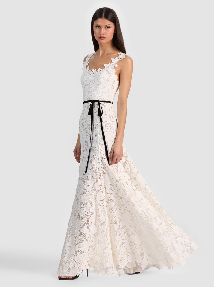CALLA LACE MAXI DRESS - OFF WHITE image 4 - ALICE + OLIVIA