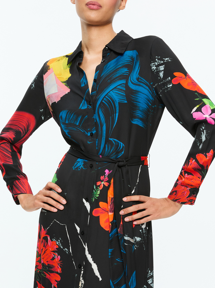 CHASSIDY MAXI SHIRT DRESS - AZALEA FLORAL image 1 - Alice And Olivia