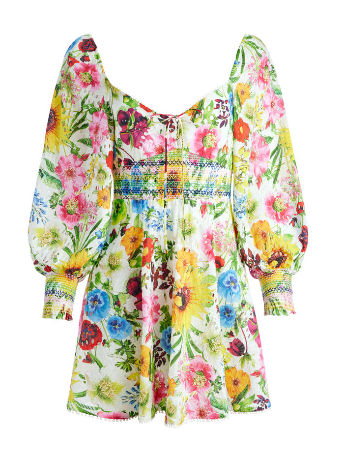 CRAWFORD SWEETHEART MINI DRESS - SUNDAY STROLL/MULTI image 5 - Alice And Olivia