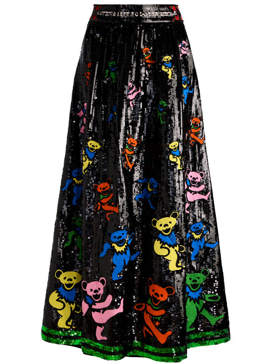 GRATEFUL BEARS BLACK-A+O X GRATEFUL DEAD TINA BALLGOWN SKIRT