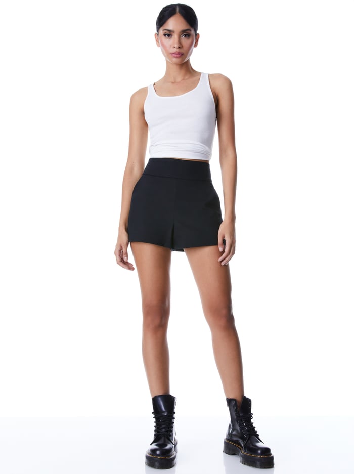 DONALD HIGH WAIST SHORT - BLACK image 2 - Alice And Olivia