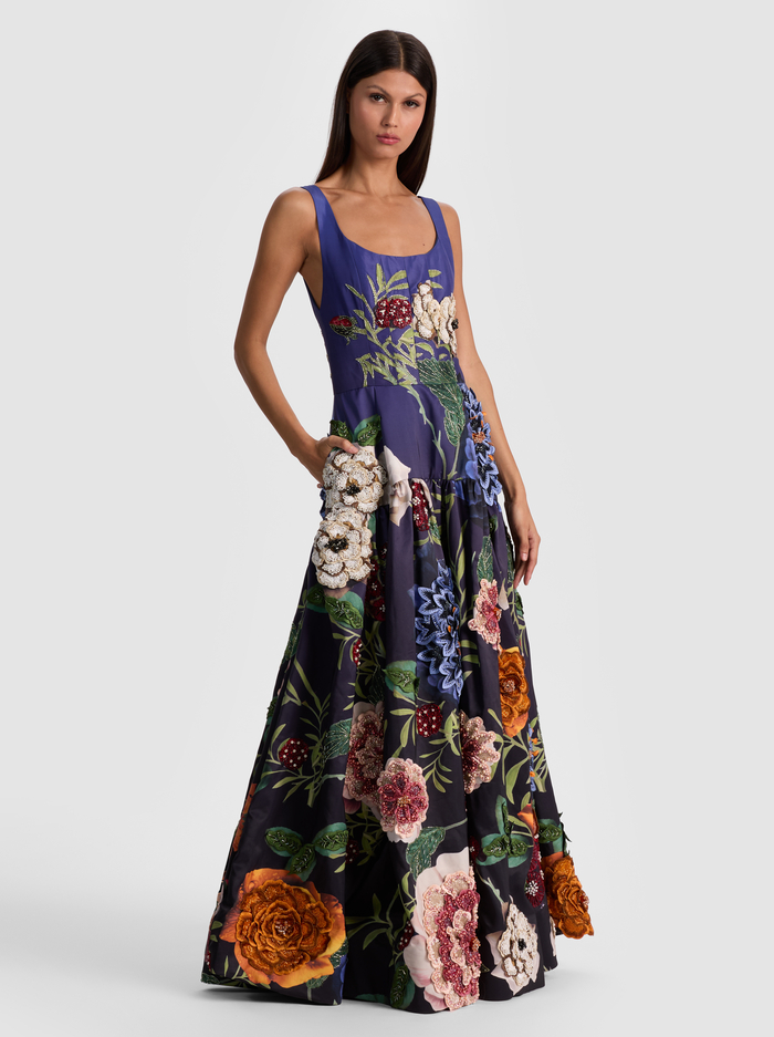 MAXINE EMBELLISHED GOWN - MAGIC GARDEN GRADIENT image 4 - Alice And Olivia