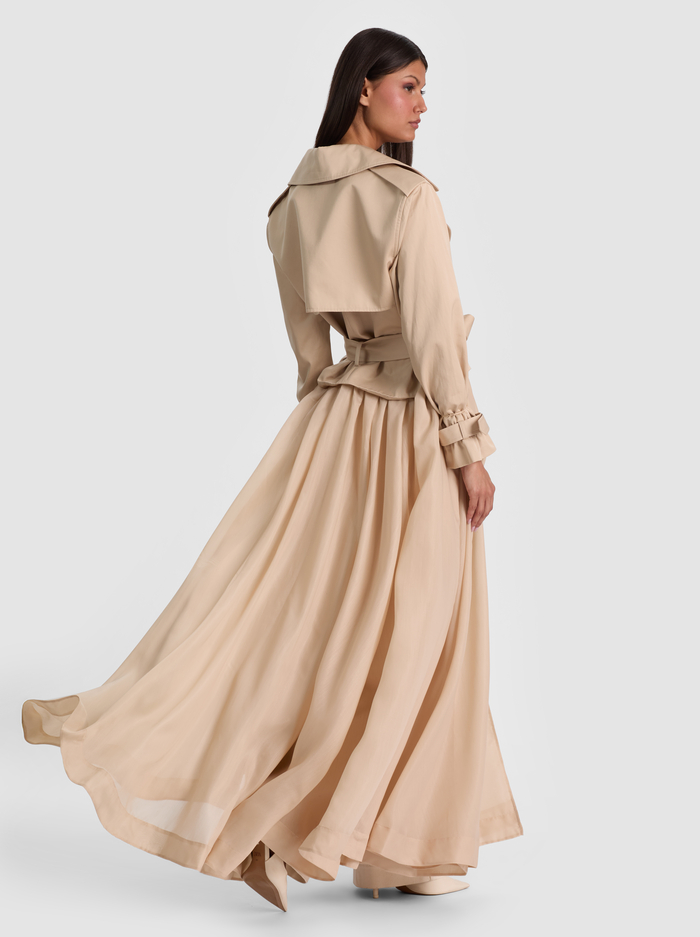 NEVADA SHEER COMBO TRENCH COAT - LATTE image 3 - ALICE + OLIVIA