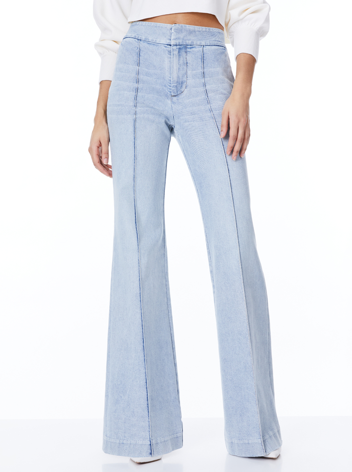 DYLAN HIGH WAISTED WIDE LEG JEAN - ROCKSTAR BLUE - Alice And Olivia