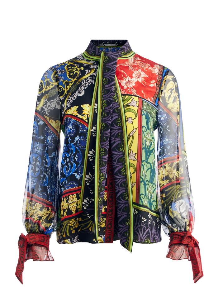 LLOYD TIE NECK BLOUSE - AFTER SUNSET image 5 - Alice And Olivia