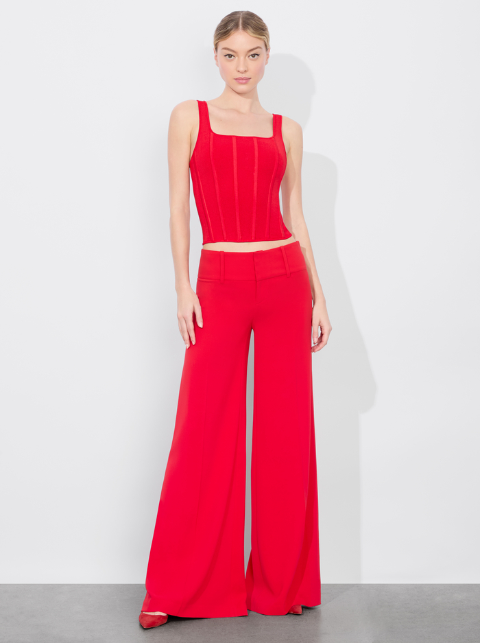 SARIAH CORSET TANK - BRIGHT RUBY image 4 - Alice And Olivia