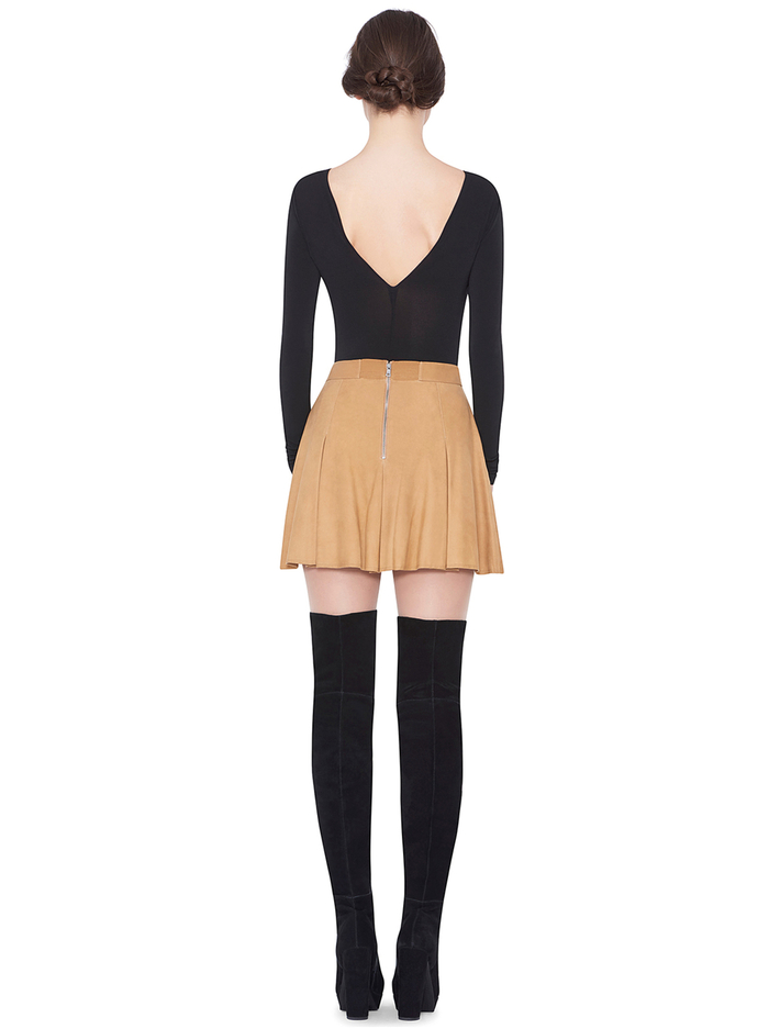 MILEY DEEP V THONG BODYSUIT - BLACK image 1 - Alice And Olivia