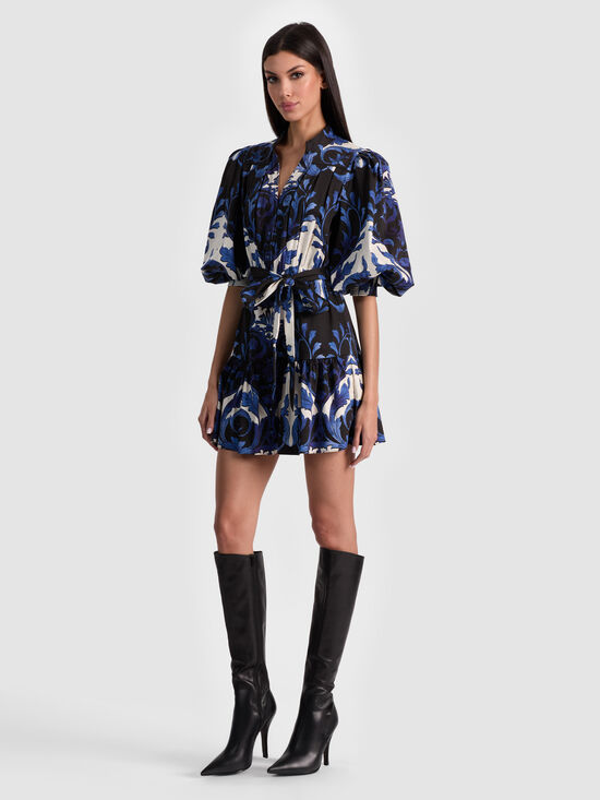 alice and olivia bertha mini shirt dress Alice And Olivia Bertha Mini Shirt Dress In Timeless Blossom In Multi