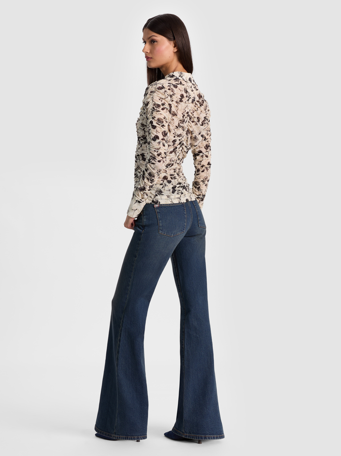 PORTIA MESH BUTTON DOWN - ARDEN FOREST SM image 2 - Alice And Olivia