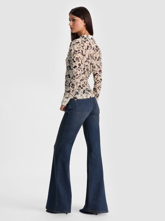ARDEN FOREST SM-PORTIA MESH BUTTON DOWN