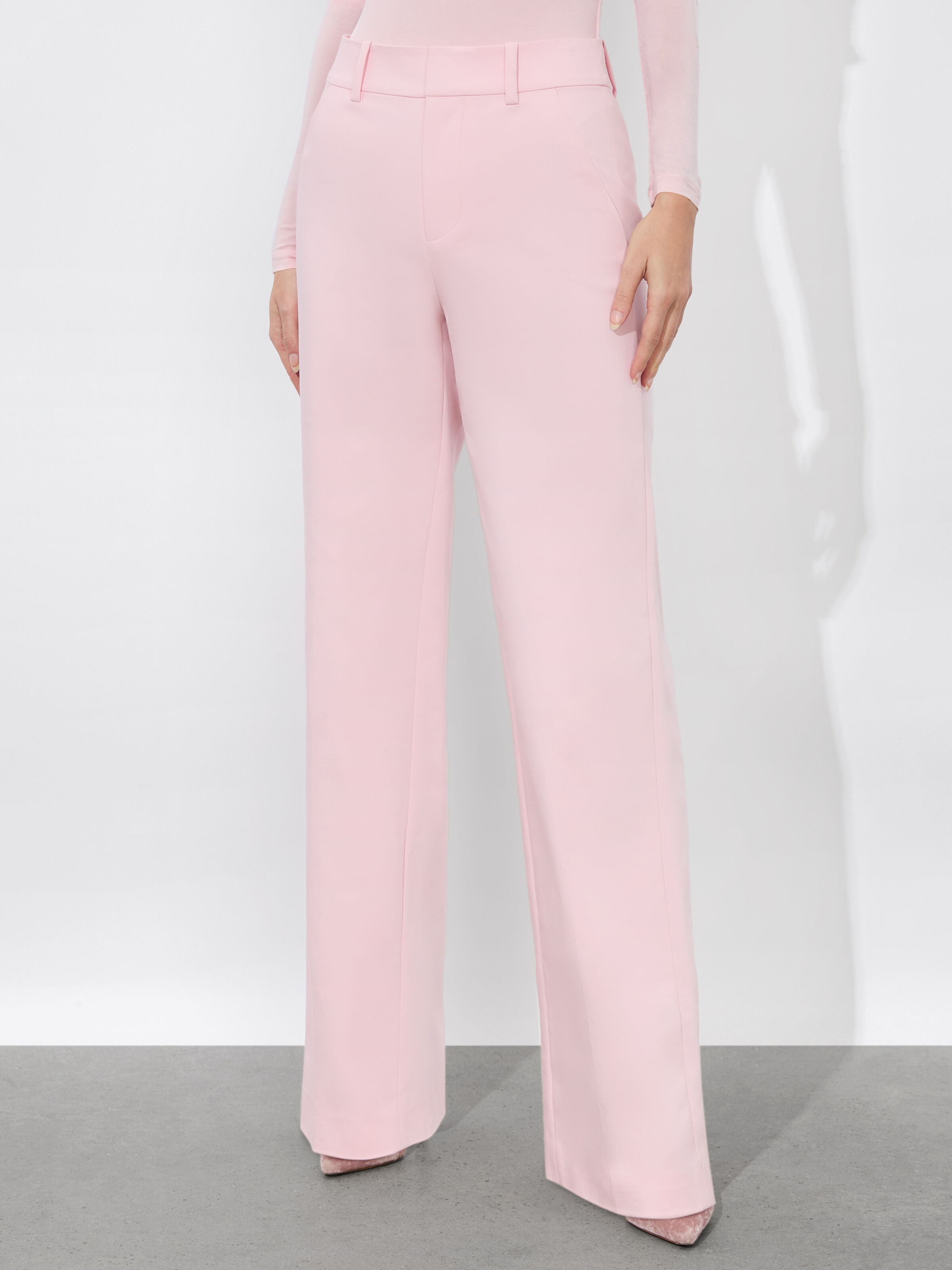 アリシアスタン　Rib Flare Pants Pink アリシアスタン Rib Flare Pants Pink