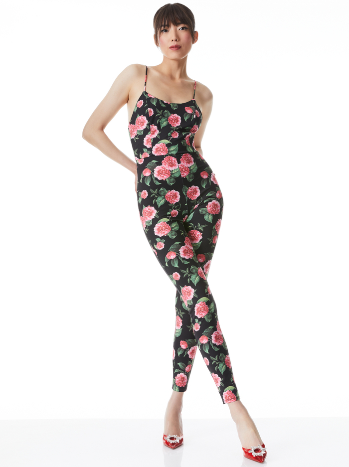 NELDA SPAGHETTI STRAP CATSUIT - CHERI FLORAL image 4 - Alice And Olivia