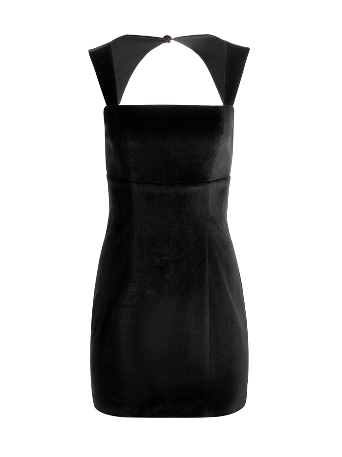 KERIA VELVET MINI DRESS - BLACK image 5 - Alice And Olivia