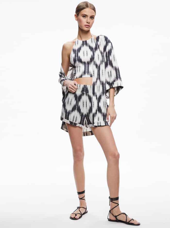ASH TIE NECK HALTER TOP - CLASSIC IKAT image 6 - Alice And Olivia