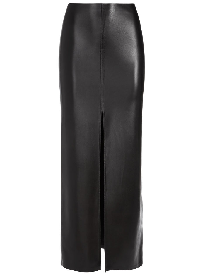 GEMINA VEGAN LEATHER GOWN SKIRT - BLACK image 5 - Alice And Olivia