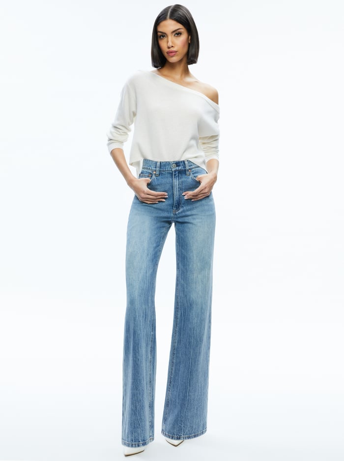 SHERRELL CASHMERE PULLOVER - ECRU image 4 - Alice And Olivia