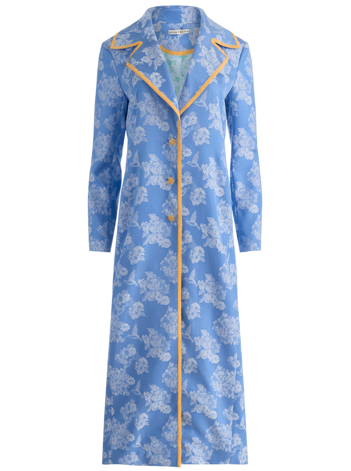 LEVINE DOUBLE BREASTED COAT - CAROLINA BLUE image 5 - ALICE + OLIVIA
