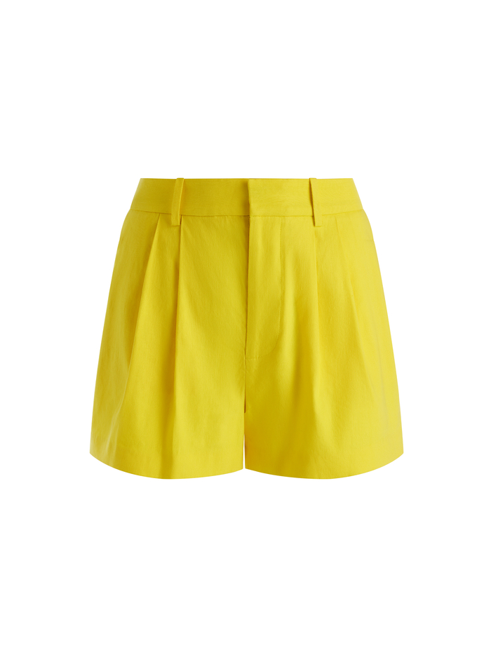 CONRY LINEN PLEATED SHORT - HAPPY YELLOW image 5 - Alice And Olivia