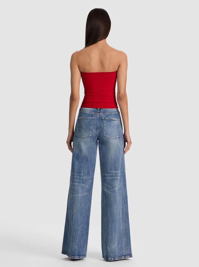 ALISON BANDAGE TUBE TOP - CHILI PEPPER image 2 - ALICE + OLIVIA