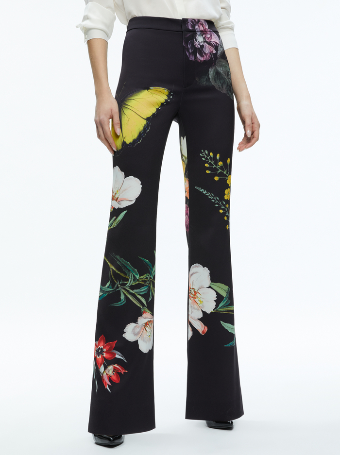 RONNIE HIGH RISE TROUSER - ESSENTIAL FLORAL - Alice And Olivia