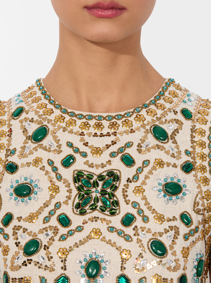 AMAL EMBELLISHED TANK - OFF WHITE MULTI image 4 - Alice And Olivia