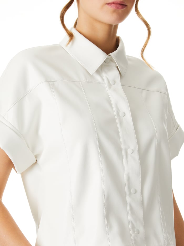 EDYTH VEGAN TOP - OFF WHITE image 3 - Alice And Olivia