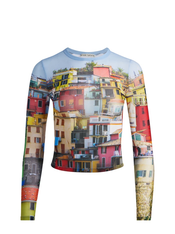DELAINA MESH TOP - ITALIAN LANDSCAPE image 5 - Alice And Olivia