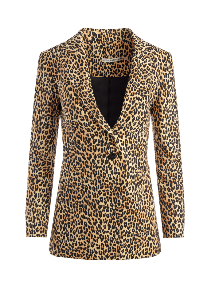BREANN FITTED BLAZER - SPOTTED LEOPARD DARK TAN image 5 - Alice And Olivia