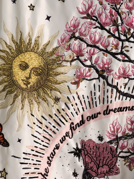 GOOD FORTUNE OFF WHITE-FIA EMBELLISHED MAXI GOWN