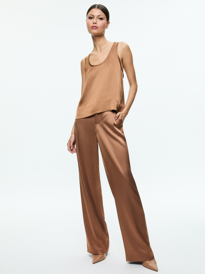 AVRIL BOXY TANK + CALVIN WIDE LEG BAGGY TROUSER - 