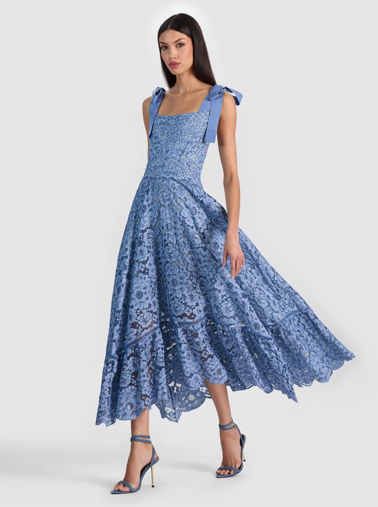 INDIGO-ROSALEE LACE BUSTIER DRESS