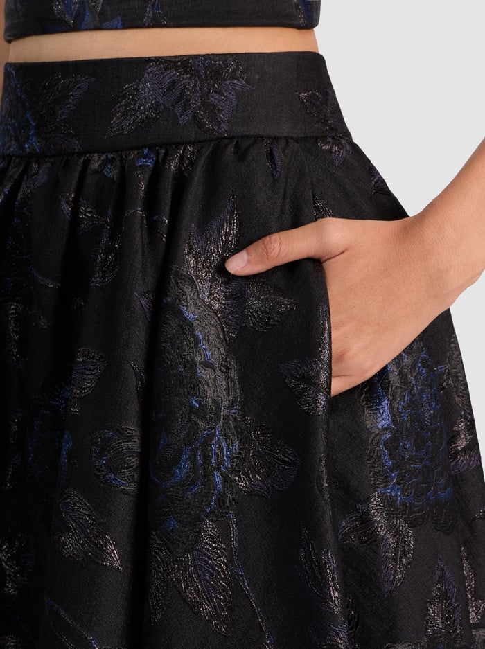 NILDA VOLUMONOUS SKIRT - BLACK image 3 - Alice And Olivia