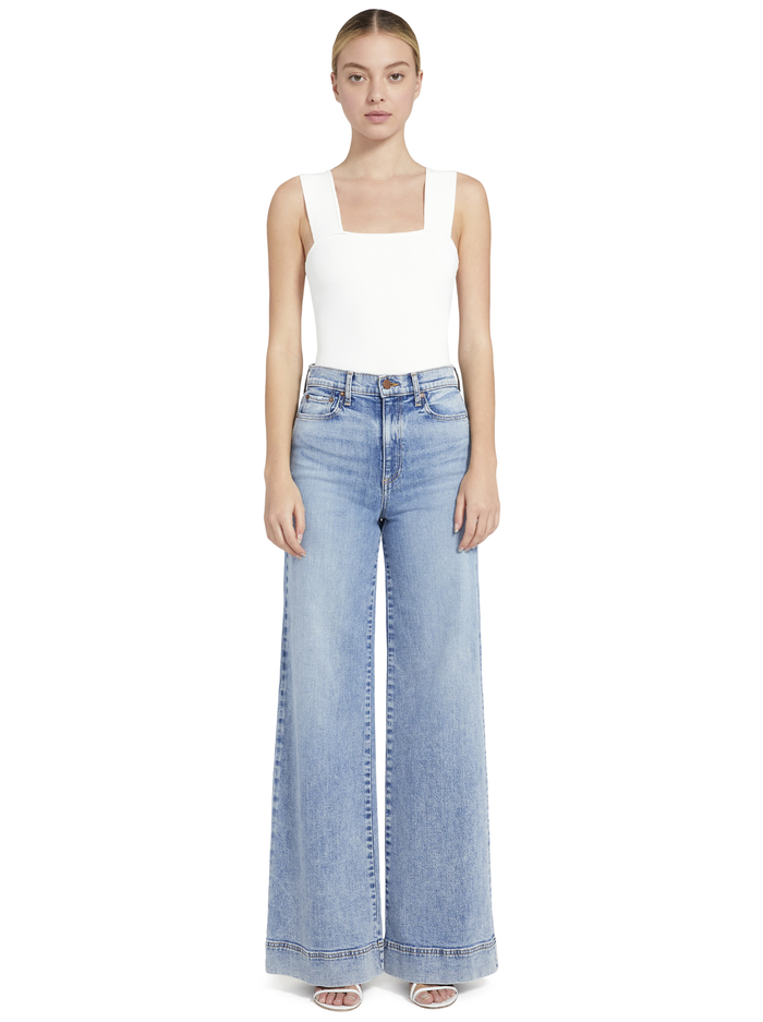 RASHIDA SQUARE NECK CROPPED TANK - SOFT WHITE image 5 - Alice And Olivia