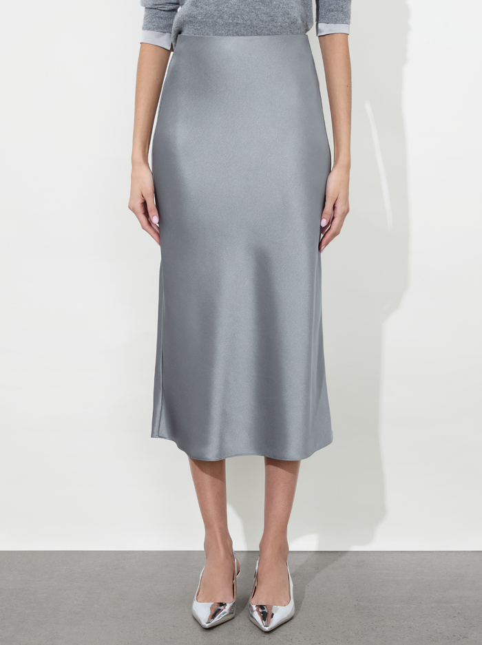 MAEVE SLIP SKIRT - STORM GREY - Alice And Olivia